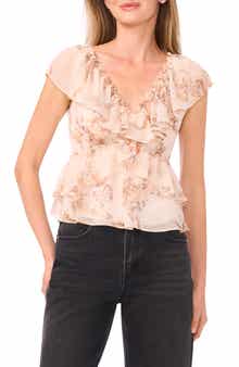 Parker Ruffle Detail Peplum Top