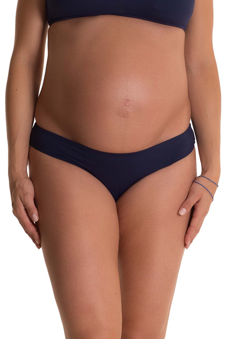 Olivia Maternity Bikini Bottoms, Main, color, NAVY