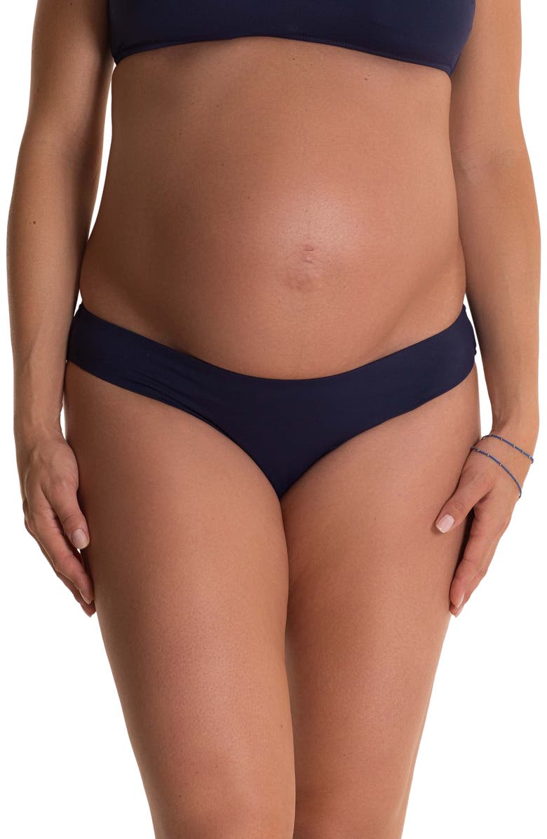 Pez D'Or Olivia Maternity Bikini Bottoms, Main, color, Navy