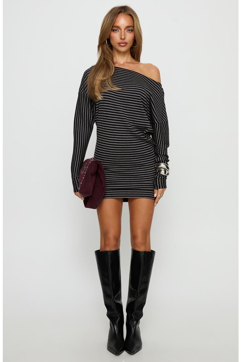 Alayne Long Sleeve Ribbed Minidress, Alternate, color, MULTI