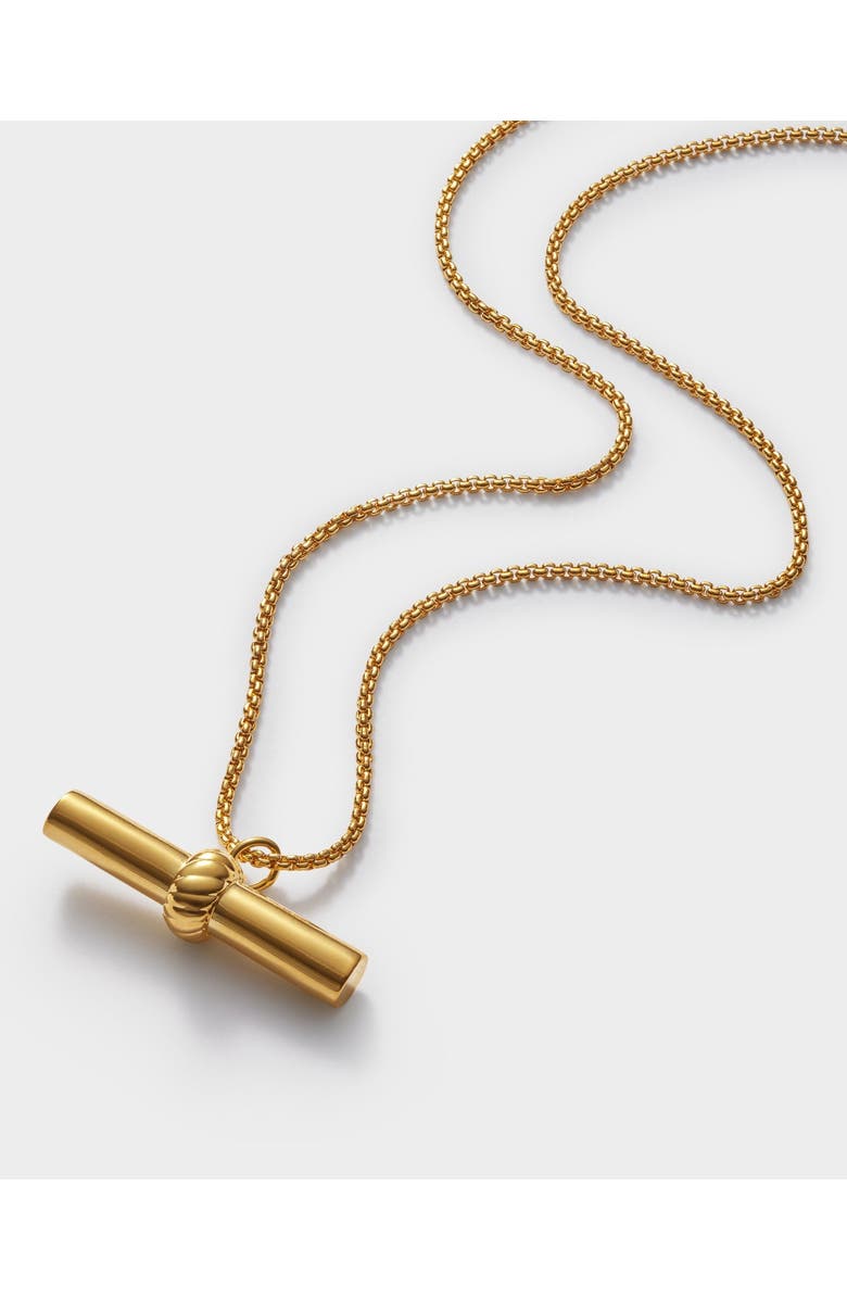 Katie Loxton Themis Waterproof Gold T-Bar Necklace, Alternate, color, Gold