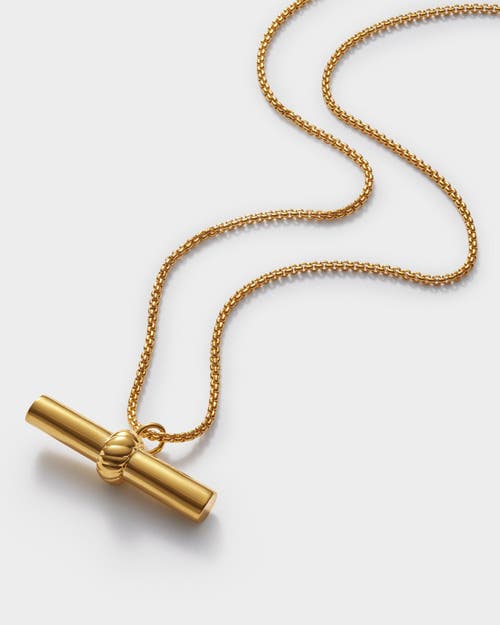 Katie Loxton Themis Waterproof Gold T-bar Necklace In Gold