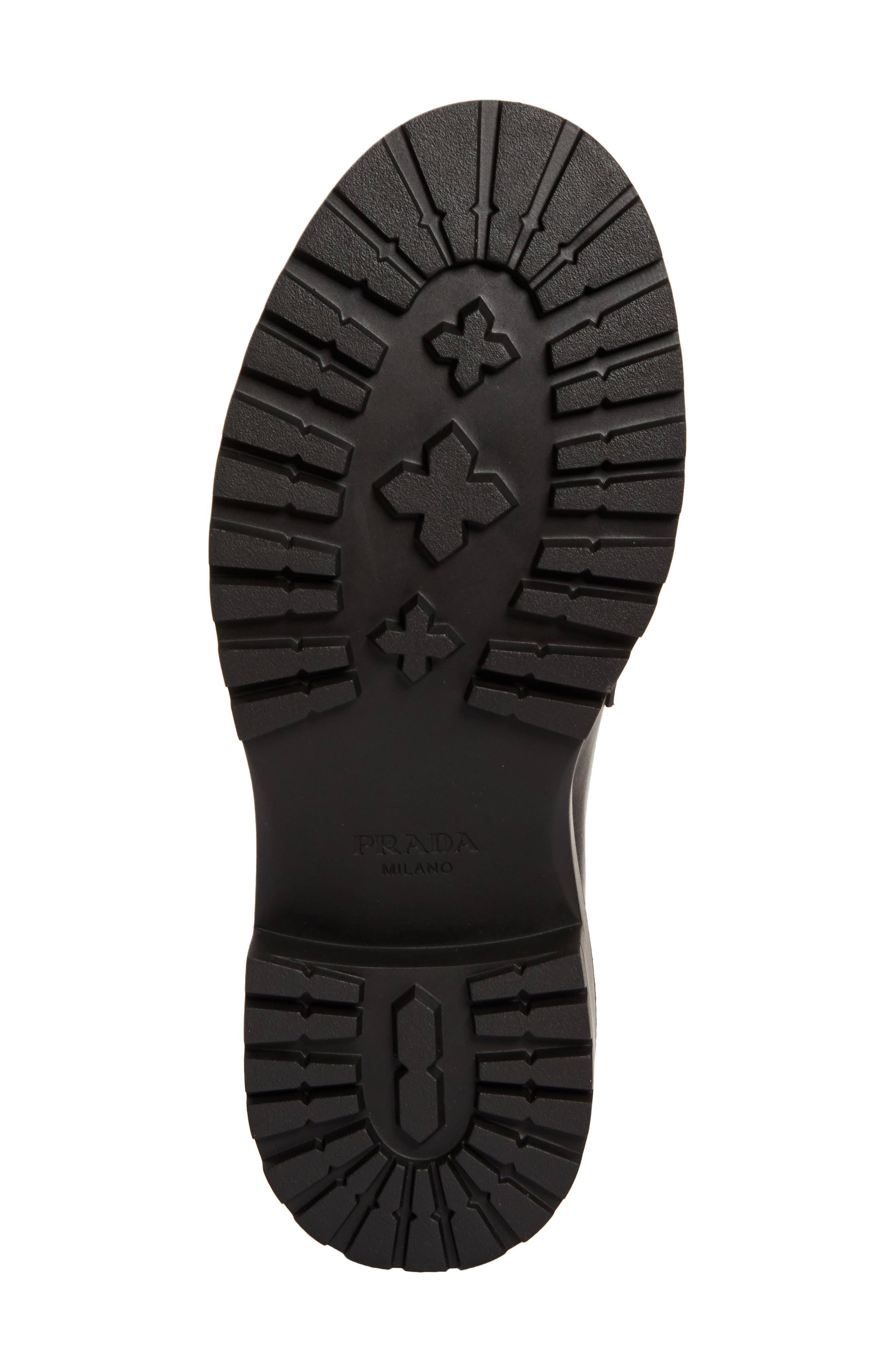 Prada Double Chocolate Platform Loafer, Alternate, color, 