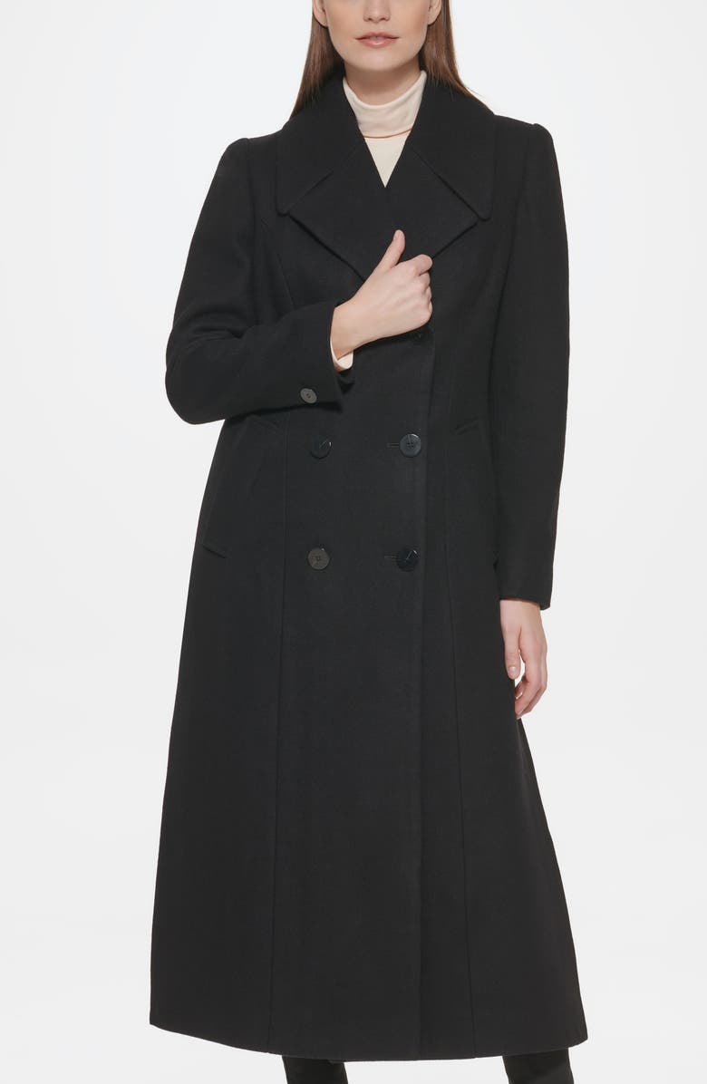 Kenneth Cole Double Breasted Wool Blend Coat, Alternate, color,