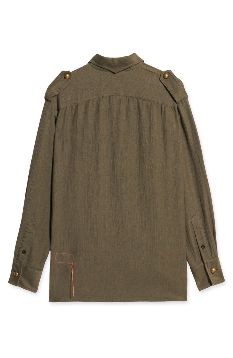 Fortela Sahariana Linen Blend Shirt, Alternate, color, Beige