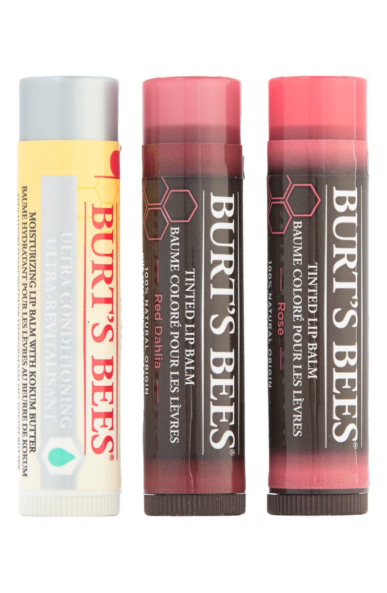 Burt's Bees 3-Pack Lip Balm Set, Main, color, 