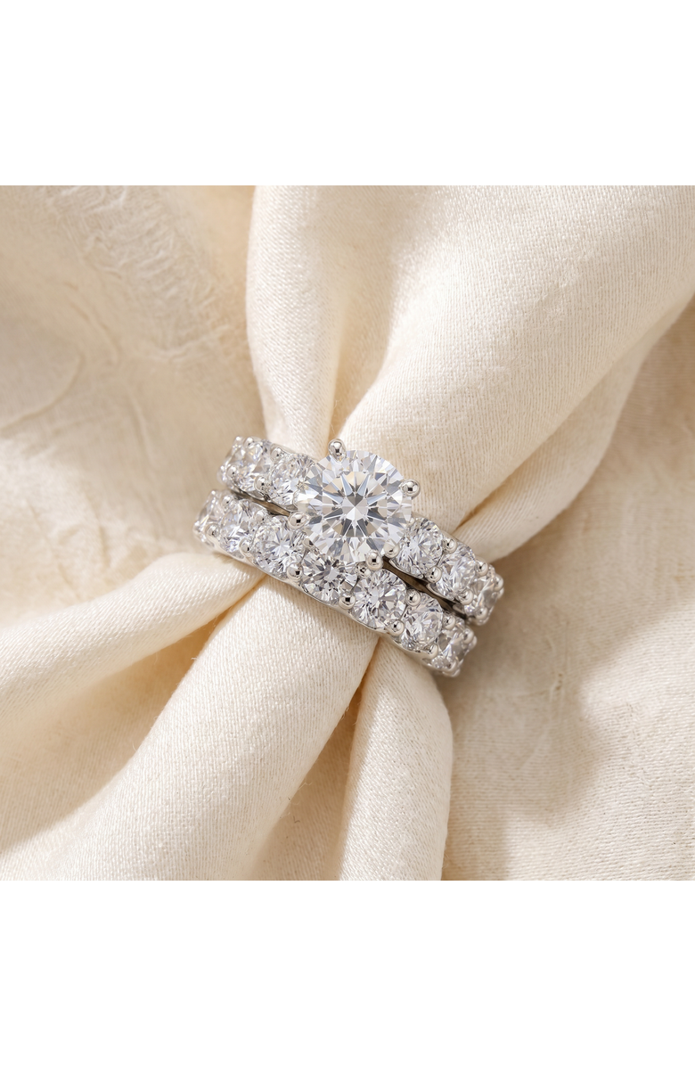 Bliss Diamond Certified 6ct Diamond Engagement Wedding Ring Set 14K Gold Lab Grown, Alternate, color, 14K White Gold
