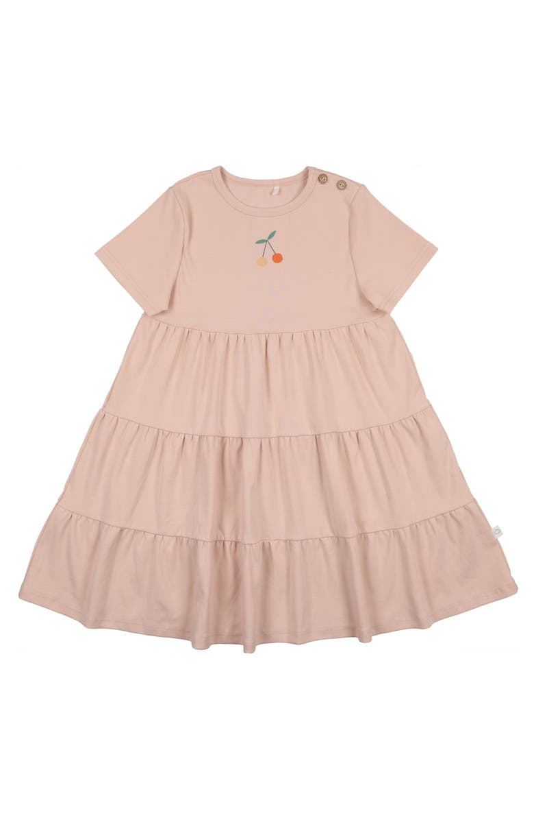 Pouf Cherry Dress, Main, color, Pink