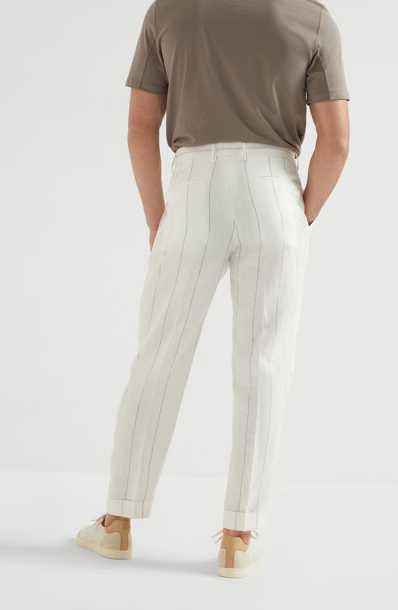 Brunello Cucinelli Wide chalk stripe trousers, Alternate, color, 