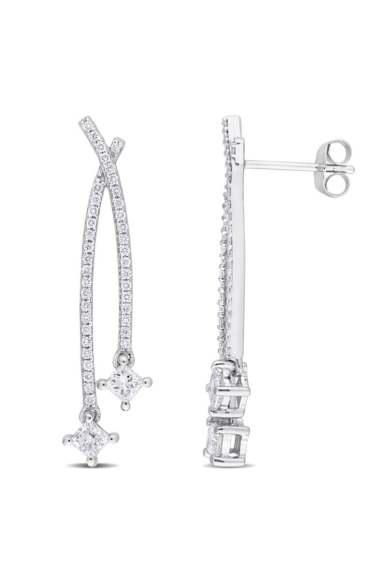 Julianna B. Lab-Grown Diamond Drop Earrings 14k, Main, color, White Gold