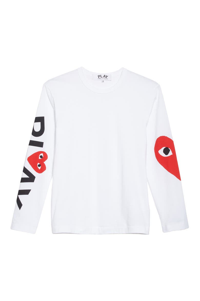 Logo Long Sleeve Graphic Tee, Alternate, color, WHITE