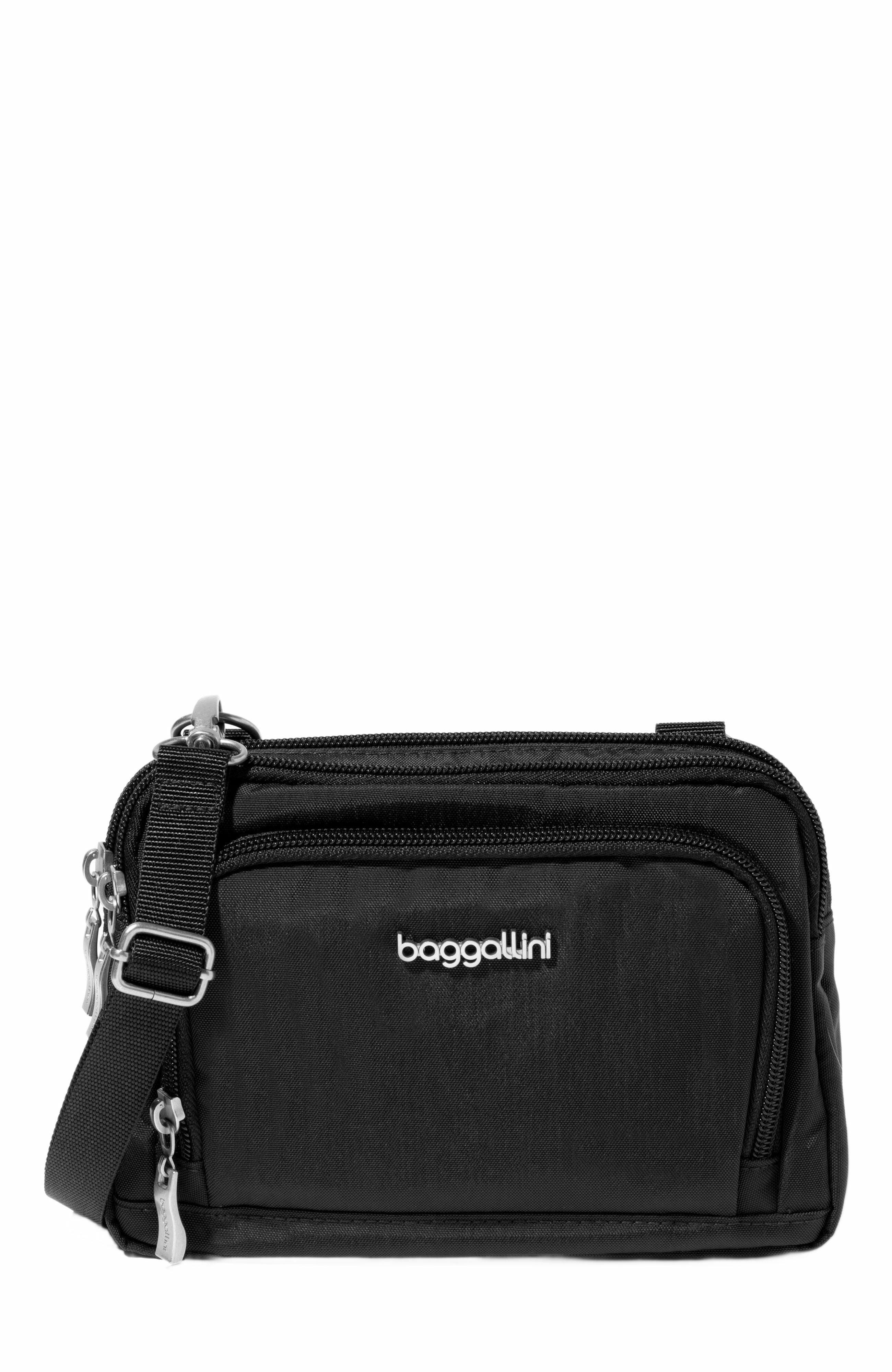 BAGGALLINI Trifecta RFID Wallet Crossbody Bag, Main, color, Black