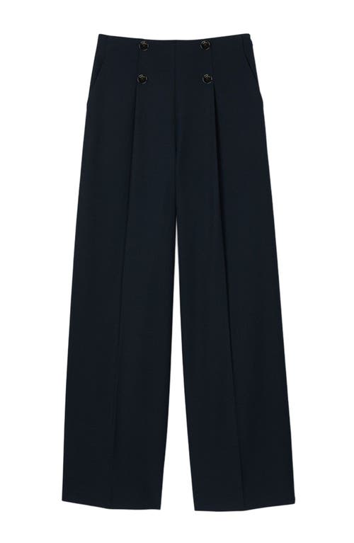 Sandro Suit Trousers In Navy Blue