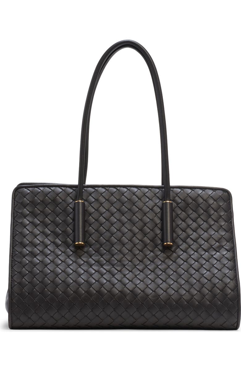 Bottega Veneta Barbara Intrecciato Leather Tote, Main, color, 1007 Black-Brass Vibrato
