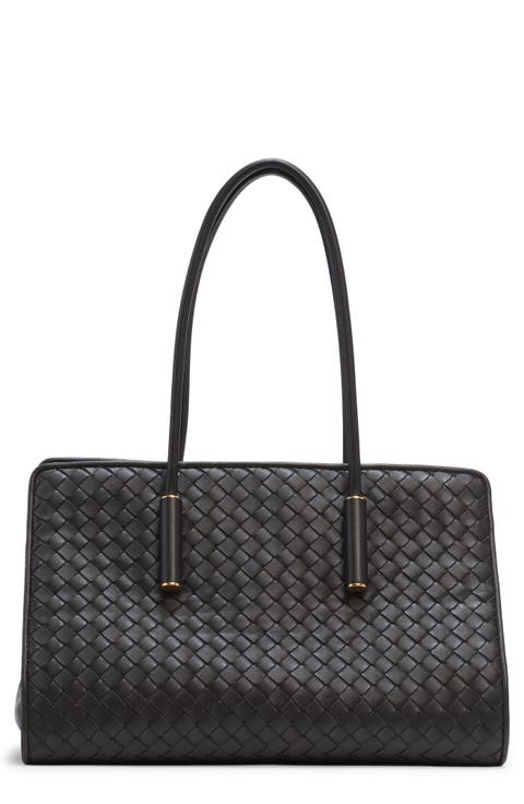 Barbara Intrecciato Leather Tote