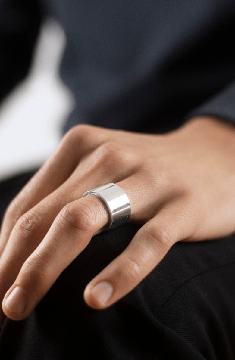 le gramme Men's 19G Polished Sterling Silver Ribbon Band Ring, Alternate, color,