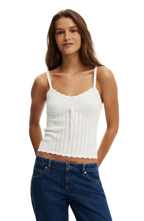 Women's Scallop Edge Knit Cami