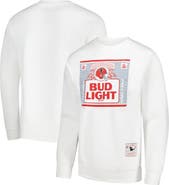 Mitchell & Ness Men's Mitchell & Ness x Bud Light White Atlanta Falcons The Crest Pullover Sweatshirt
