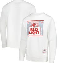 Mitchell & Ness Men's Mitchell & Ness x Bud Light White Atlanta Falcons The Crest Pullover Sweatshirt