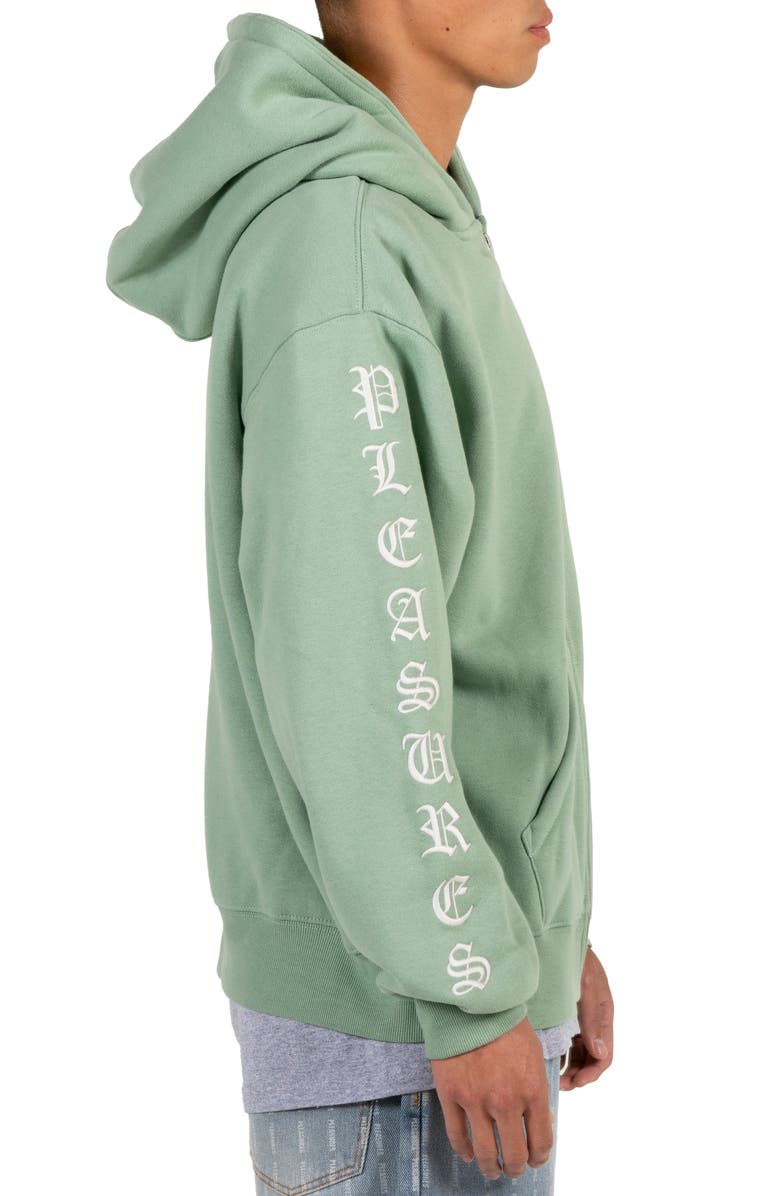 PLEASURES Embroidered Logo Hoodie, Alternate, color,