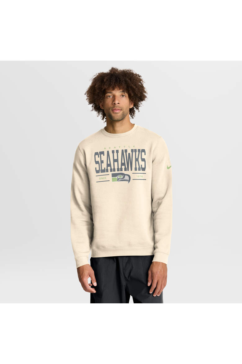 Men's Nike Natural Seattle Seahawks Always Reppin' Club Sweatshirt, Main, color, Natural