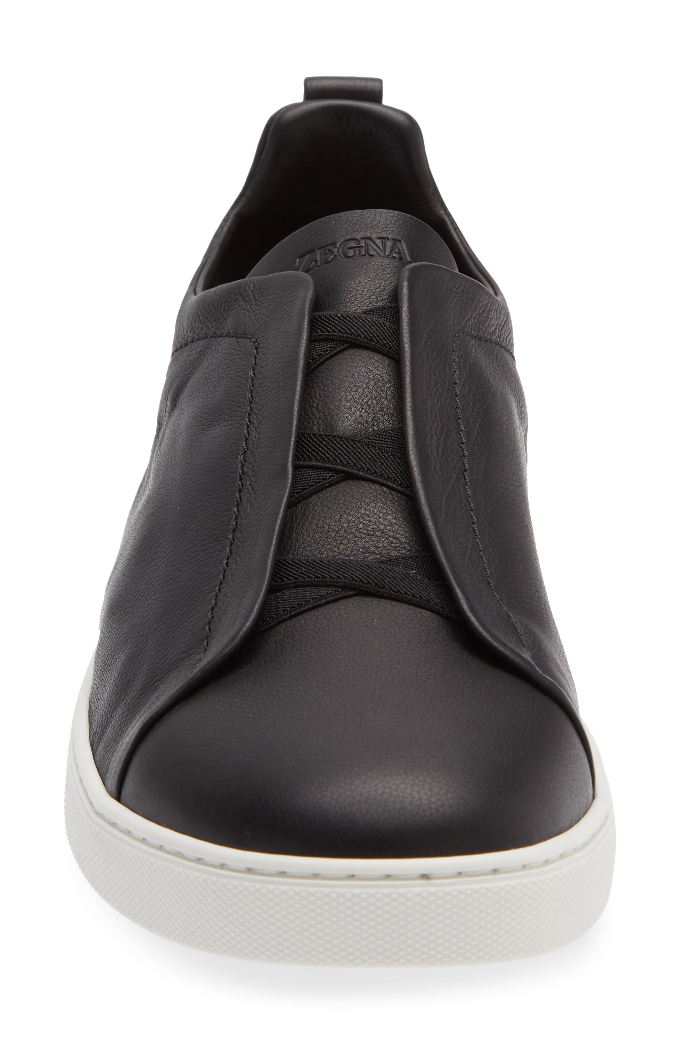 ZEGNA Triple Stitch<sup>™</sup> Secondskin Sneaker, Alternate, color, Black