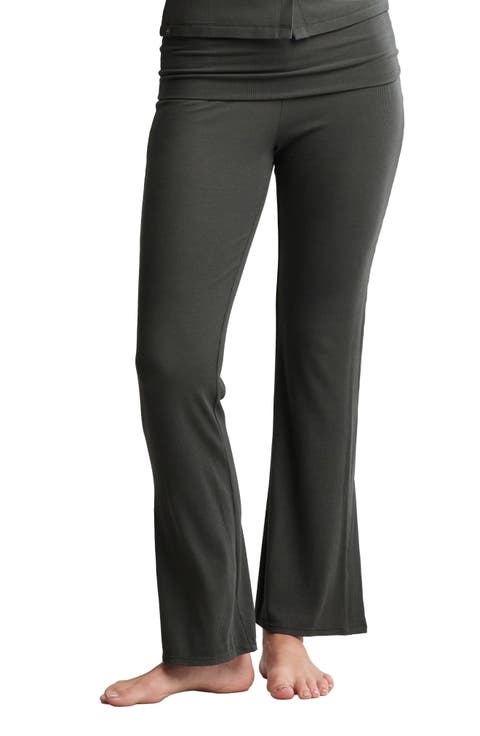 Ultra Lite® Rib Foldover Waist Flare Pants