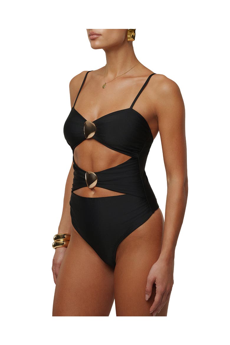 Aura Embellished Bodysuit, Alternate, color, Black