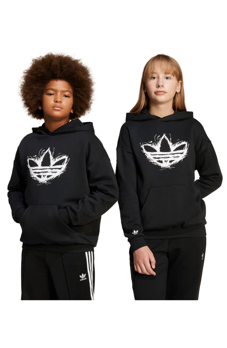 adidas Originals Kids' Trefoil Graphic Hoodie, Alternate, color, 