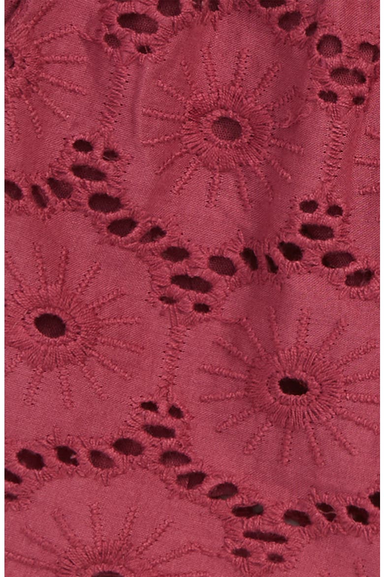 Peek Christy Eyelet Embroidered Shorts, Alternate, color, MAROON