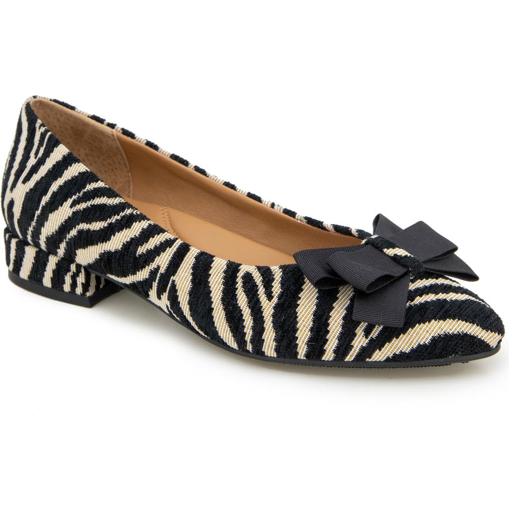 Gentle Souls Abigail Bow Pump in Zebra Fabric  product