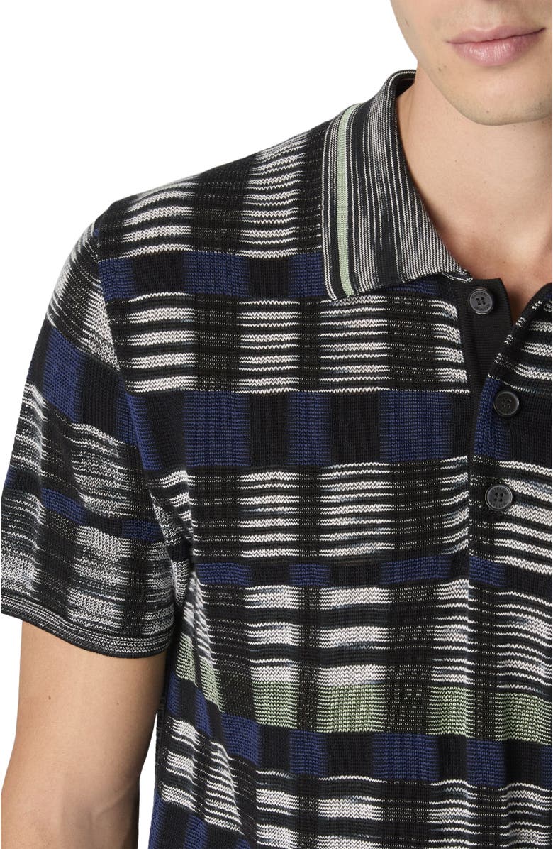Missoni Cotton And Viscose Polo Shirt With Check Pattern, Alternate, color, 
