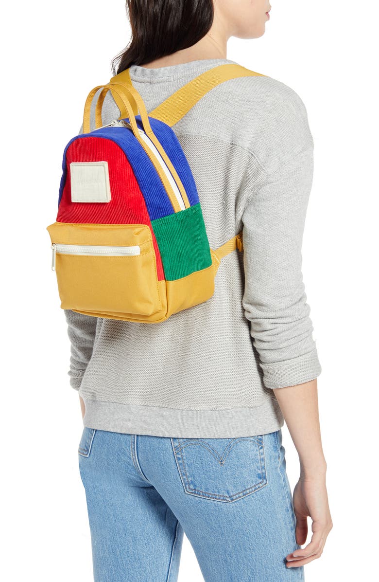 Herschel Supply Co. Mini Nova Corduroy & Canvas Backpack, Alternate, color,