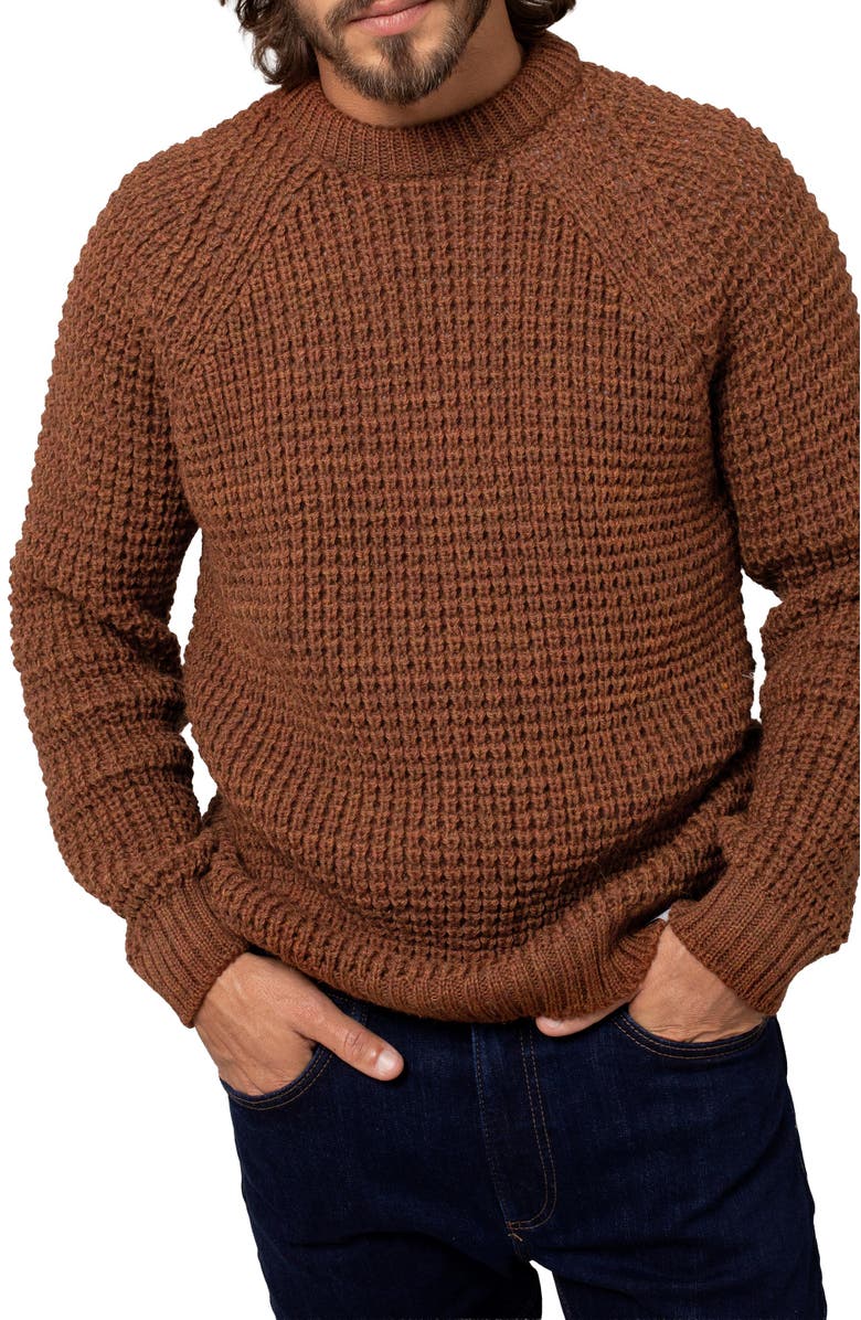 Celtic
Co. British Waffle Stitch Crew, Alternate, color, Burnt Sienna