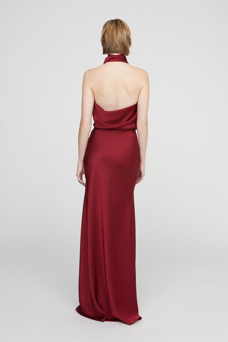 Ada Satin Gown, Alternate, color, Ruby