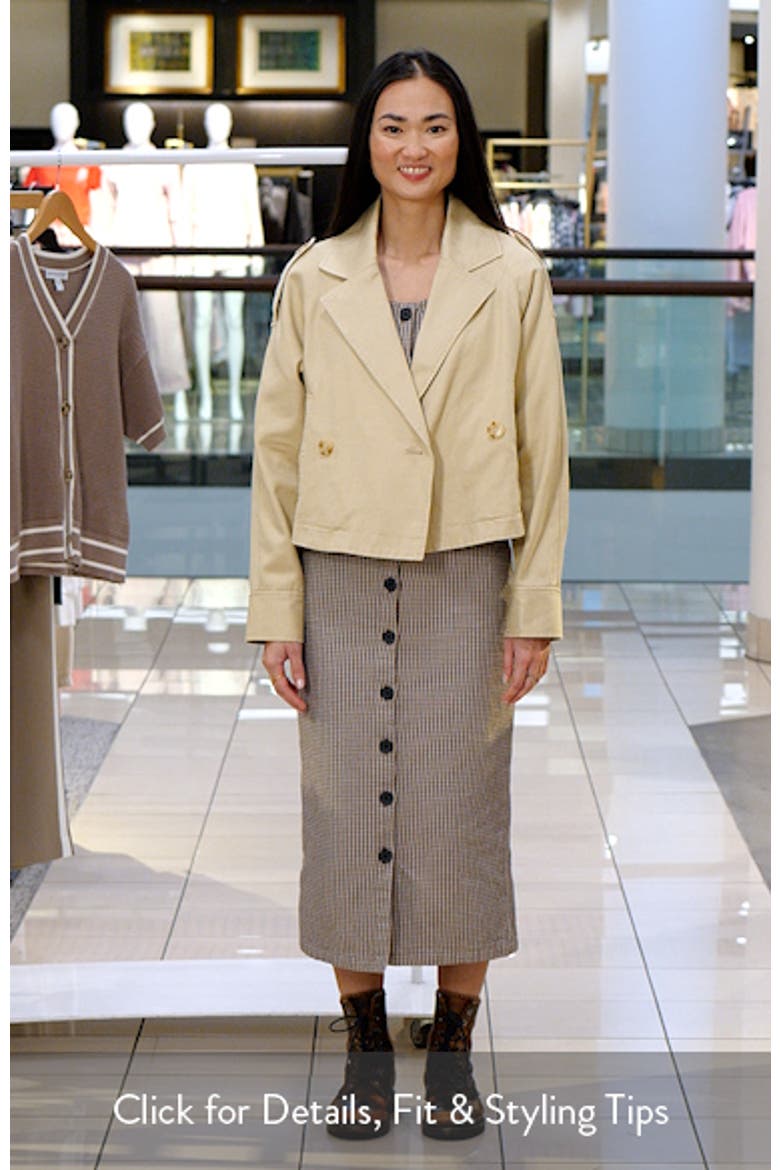 Double Breasted Crop Trench Jacket video