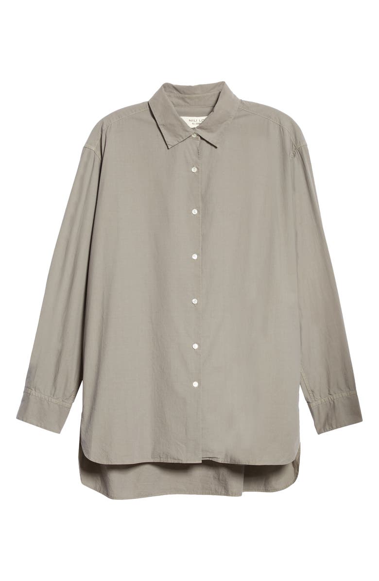 Nili Lotan Women's Yorke High/Low Poplin Shirt, Alternate, color,