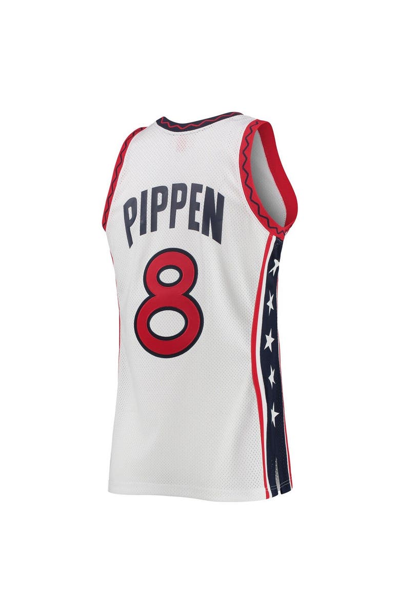 Mitchell & Ness Men's Mitchell & Ness Scottie Pippen White USA Basketball 1996 Hardwood Classics Authentic Jersey, Alternate, color, 