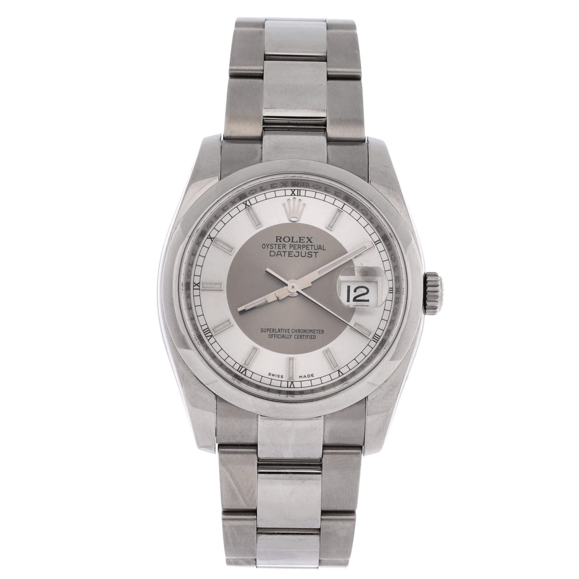 Oyster Perpetual Datejust Automatic Watch Stainless Steel 36, Main, color, Metallic Silver