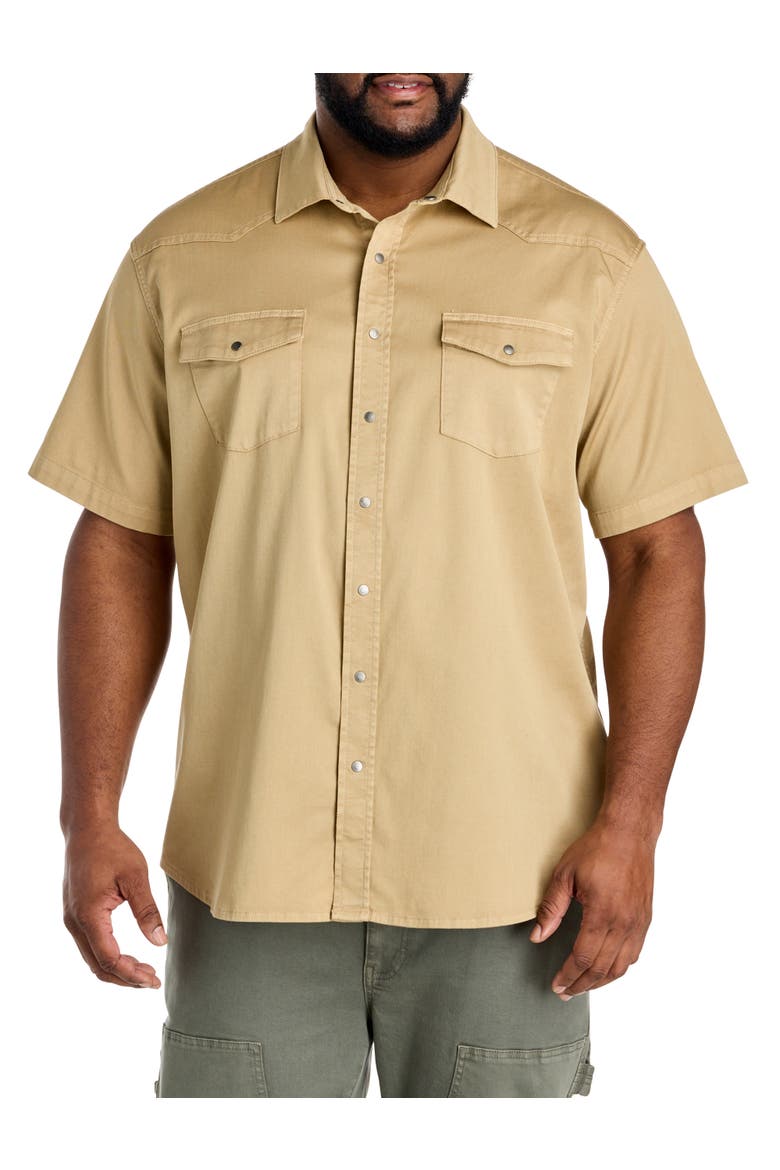 Big & Tall Western-Inspired Sport Shirt, Main, color, WHITE PEPPER