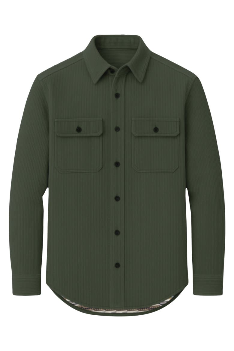 Long Sleeve Bonded Shirt, Alternate, color, 30 FADED GREEN