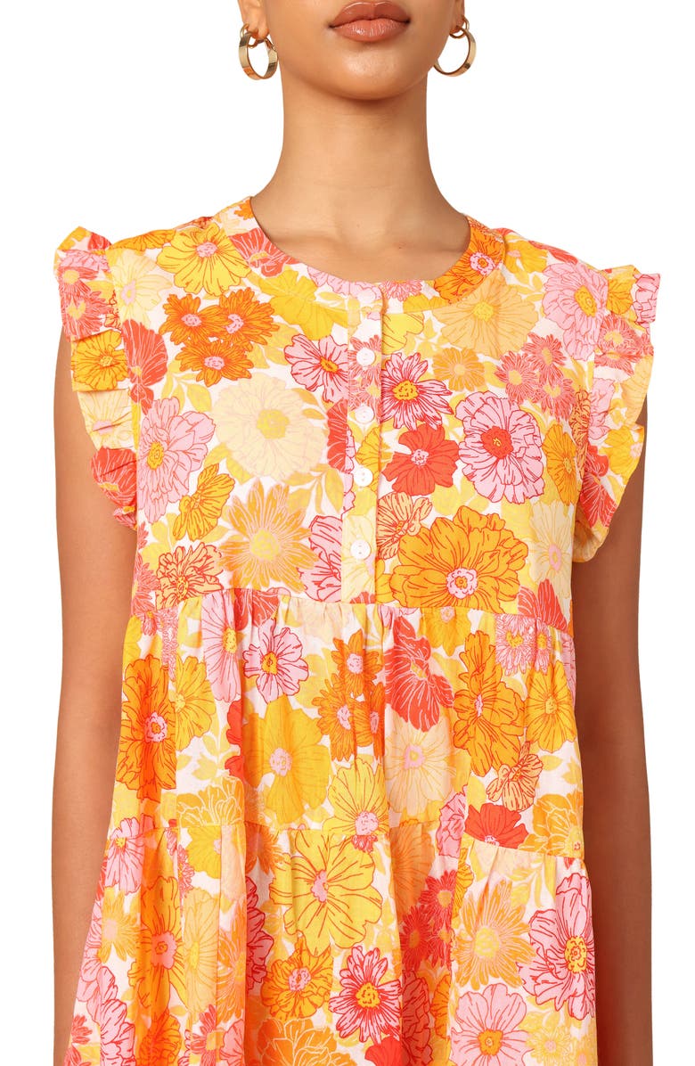 Petal & Pup Zuma Floral Cotton Babydoll Dress, Alternate, color,