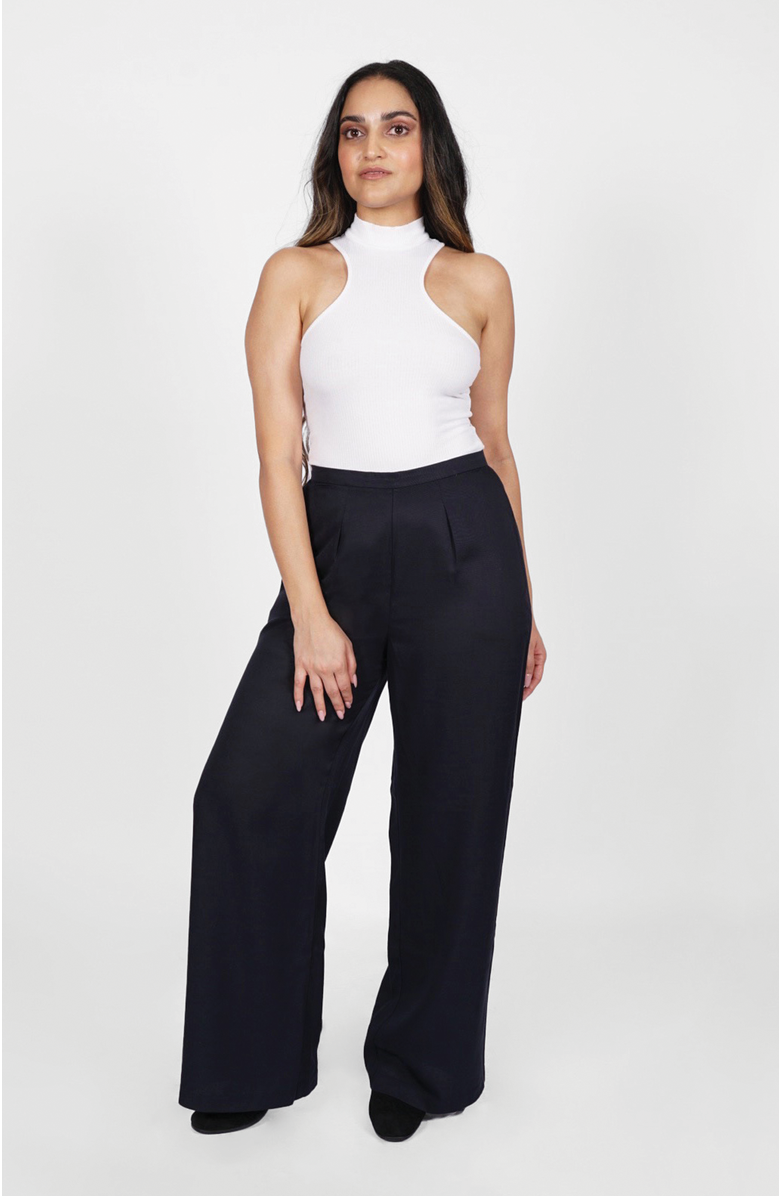 Aam The Label The Wide Leg Pant For Full Hips And Thighs, Alternate, color, Black