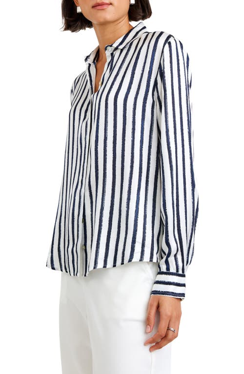 Bella Dahl Stripe Button-up Shirt In White
