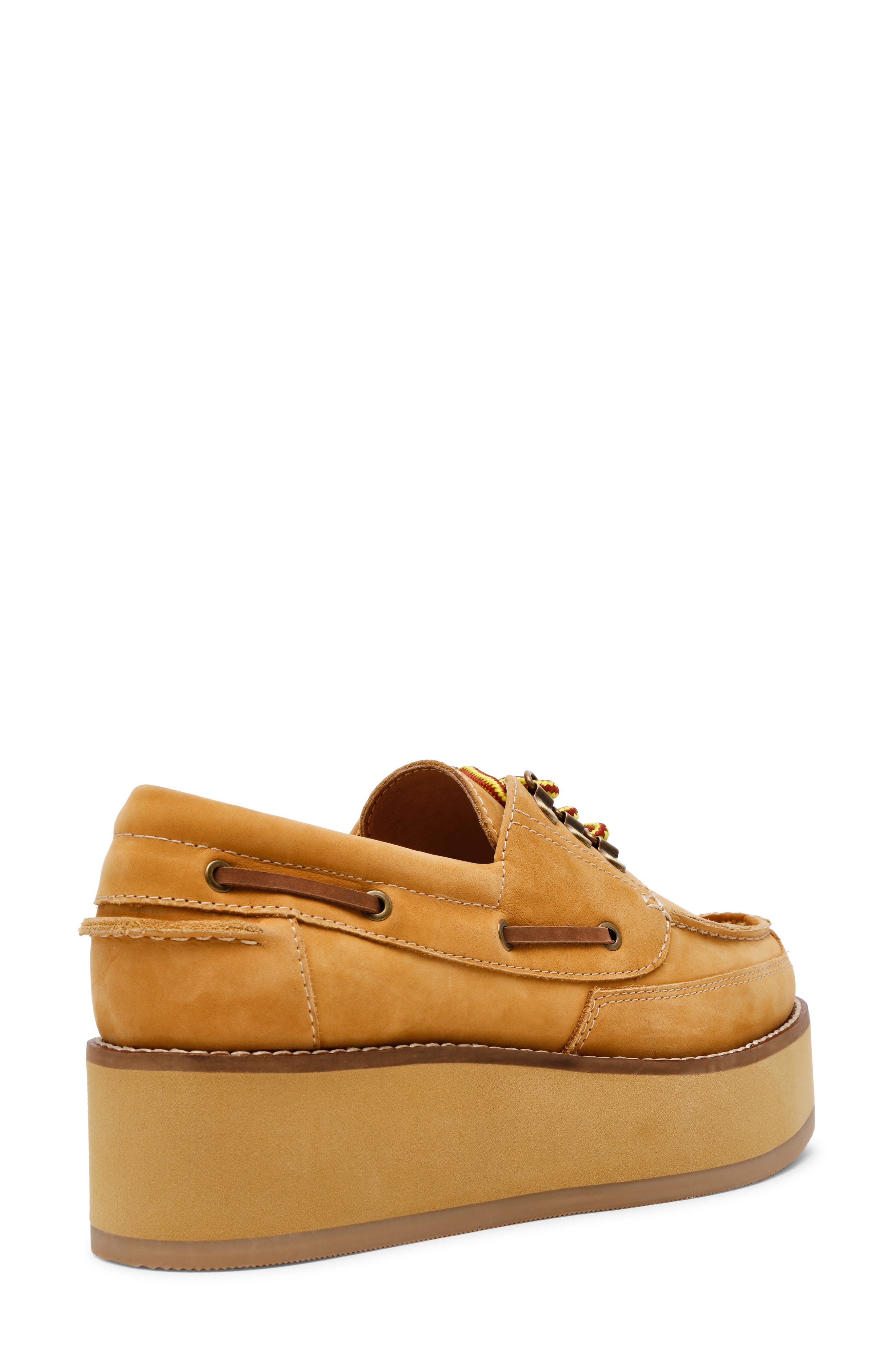 Benett Platform Boat Shoe, Alternate, color, NATURAL
