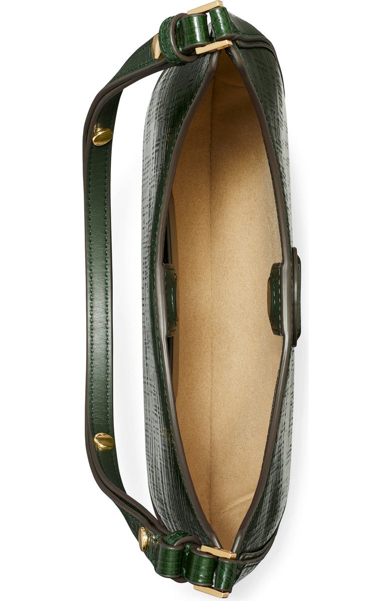 Tory Burch Robinson Crosshatched Leather Convertible Crescent Bag, Alternate, color,