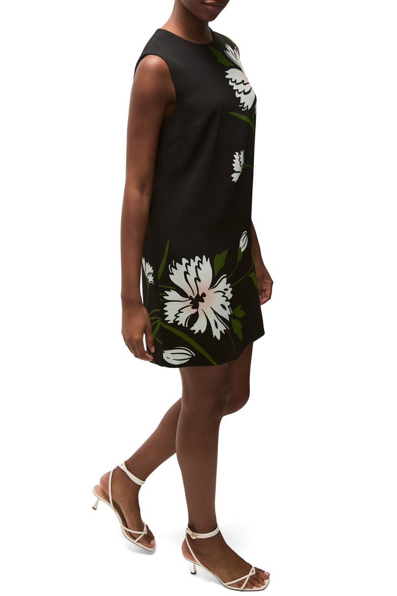 Cromwell Floral Print Shift Dress, Alternate, color, BLACK MULTI
