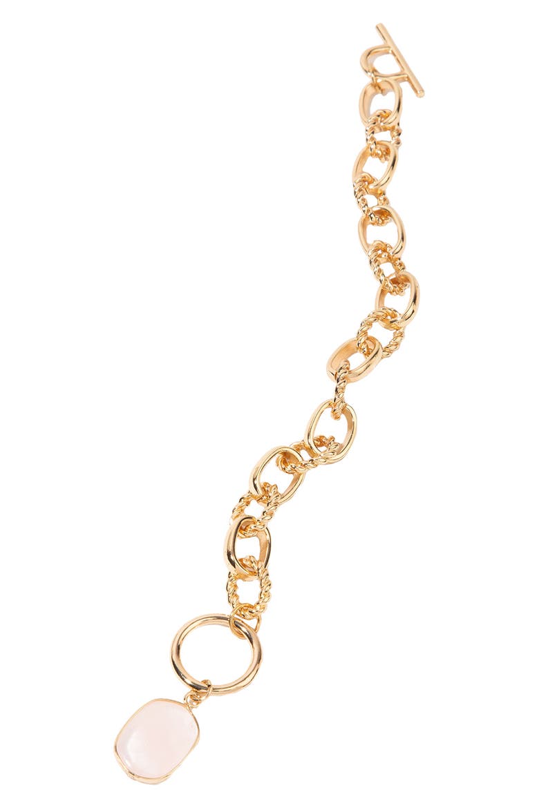 SAACHI Skylar Chain Link Stone Pendant Toggle Bracelet (Women ...