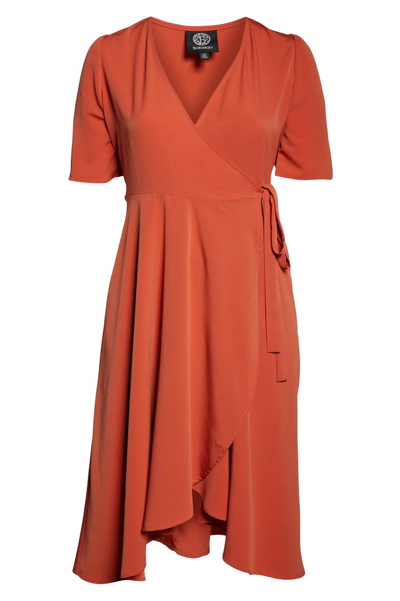 Liv Puff Sleeve Wrap Dress, Alternate, color, DEEP ROSE