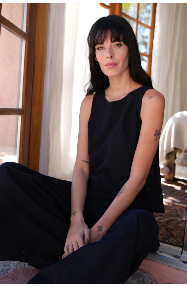 World of Crow Easy Black Lounge Set-Top, Alternate, color,